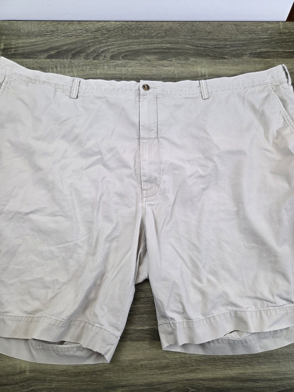 Polo Ralph Lauren Chino Shorts Men's 54 Big Beige Stretch Flat Front Preppy Pony